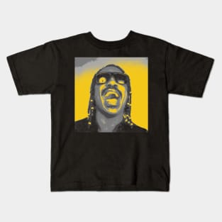 Shunshine Stevie Wonder Grey Kids T-Shirt